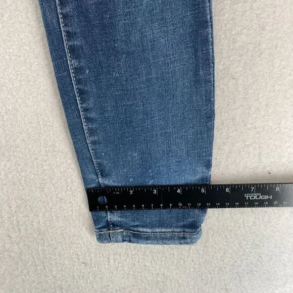 Judy Blue Jeans Women's 7/28 Skinny Fit Medium Blue Stretch Denim Distressed - Picture 11 of 14